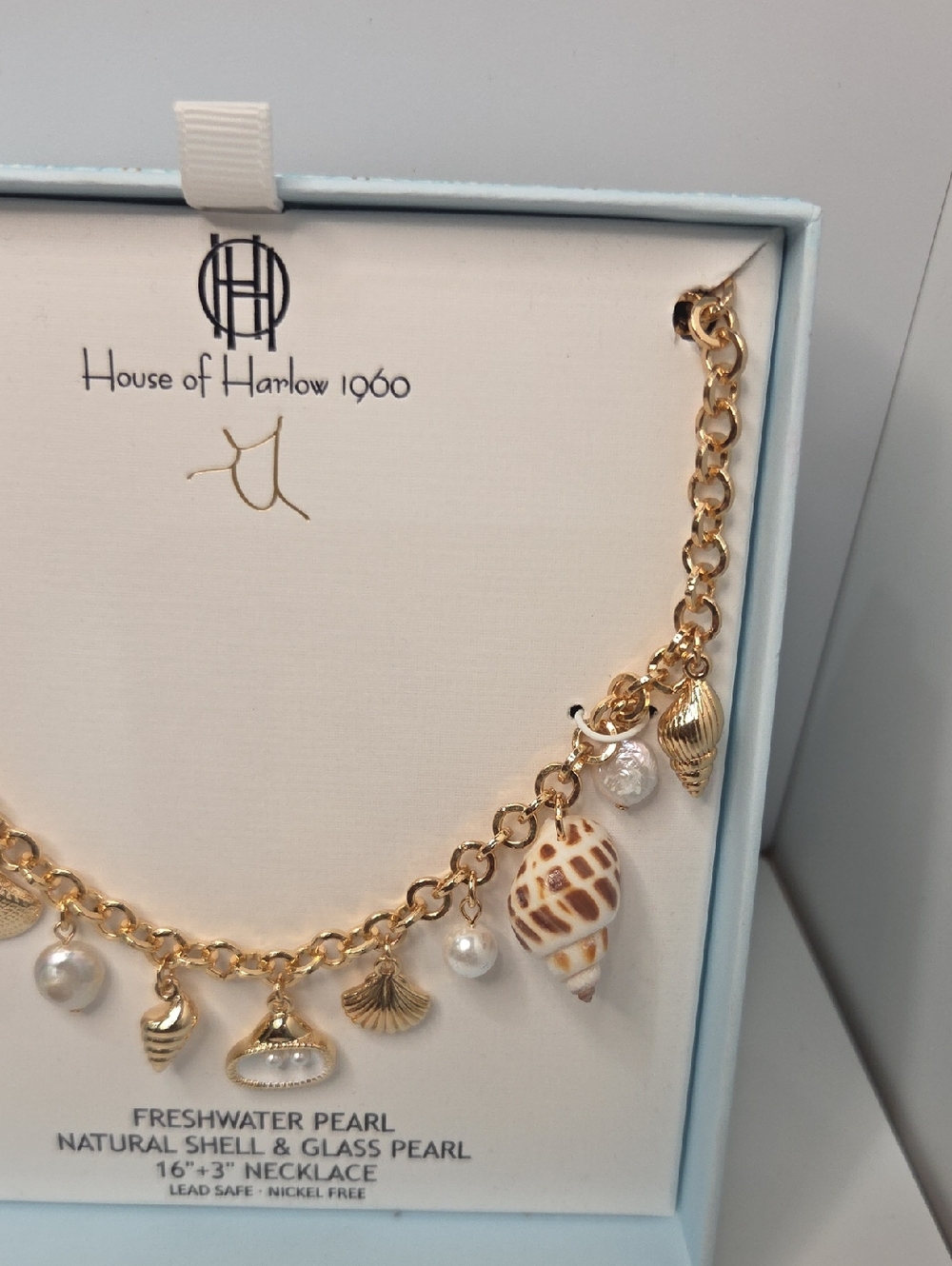 🤍▪️House of Harlow ▪️1960 Gold Seashell Charm 16 ' Necklace - Picture 10 of 14